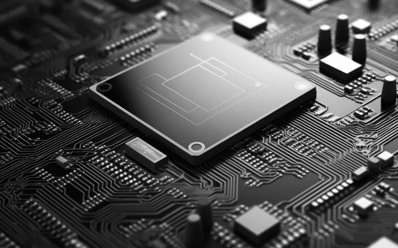 Computerchip auf einer Platine